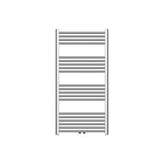 120x60 cm - 775 Watt - Ecorad Badheizkörper - Gebürsteter Edelstahl - Universal-6 Anschlüsse