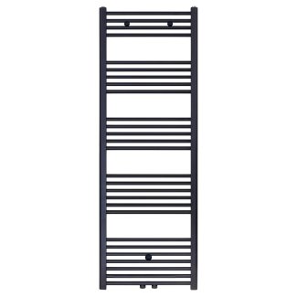 160x60 cm - 1050 Watt - Ecorad Badheizkörper - Matt Schwarz (RAL9005) - Universal-6 Anschlüsse