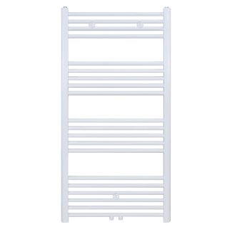 120x50 cm - 675 Watt - Ecorad Badheizkörper - Weiß (RAL9016) - Universal-6 Anschlüsse