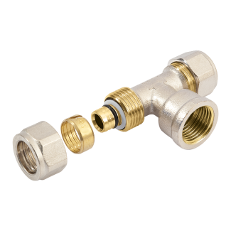 Bonfix Alu-Klemm x Innengewinde x Alu-Klemm T-Stück reduziert | 20 x 3/4 x 16