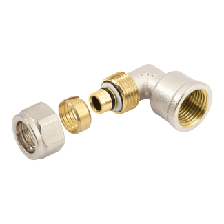 Bonfix Innengewinde x Alu-Klemm Winkelstück | 3/4 x 25