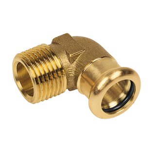 Bonfix Rotkupfer Außengewinde x Press Winkelstück (Wasser) | 1/2 x 22