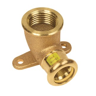 Bonfix Rotkupfer Innengewinde x Press Wandplatte (Gas) | 1/2 x 15