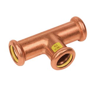 Bonfix Rotkupfer Press T-Stück reduziert (Gas) | 35 x 22 x 28