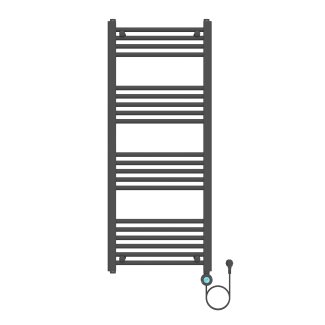 120x50 cm - Ecorad E-Smart Wifi - 700 Watt - Matt Schwarz - Programmierbarer Elektrischer Heizkörper