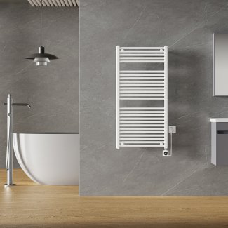 Elara Elektrischer Heizkörper Smart WiFi 118,5 x 60 cm Glanzweiß