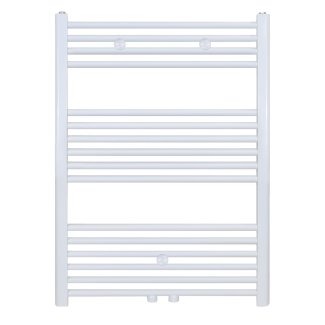 100x60 cm - 650 Watt - Ecorad Badheizkörper - Weiß (RAL9016) - Universal-6 Anschlüsse