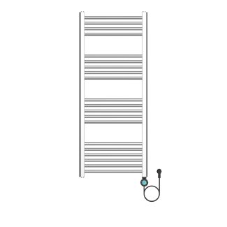 120x50 cm - Ecorad E-Smart Wifi - 700 Watt - Gebürsteter Stahl - Programmierbarer Elektrischer Heizkörper