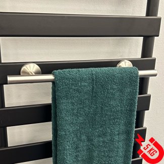 BSXL Magnetisches 400 mm Handtuchregal für Heizkörper – Gebürsteter Edelstahl