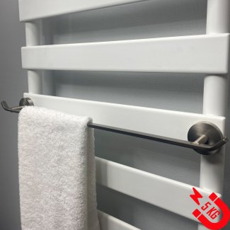 BSXL Magneet-Line Nickel – Magnetischer Handtuchhalter 385 mm